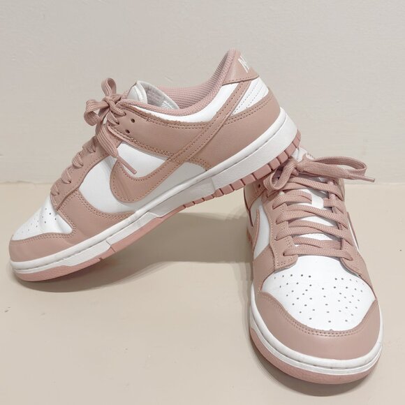 Nike Dunk Low Rose Whisper Pink & White Sneakers | Women’s 9 - Picture 4 of 6